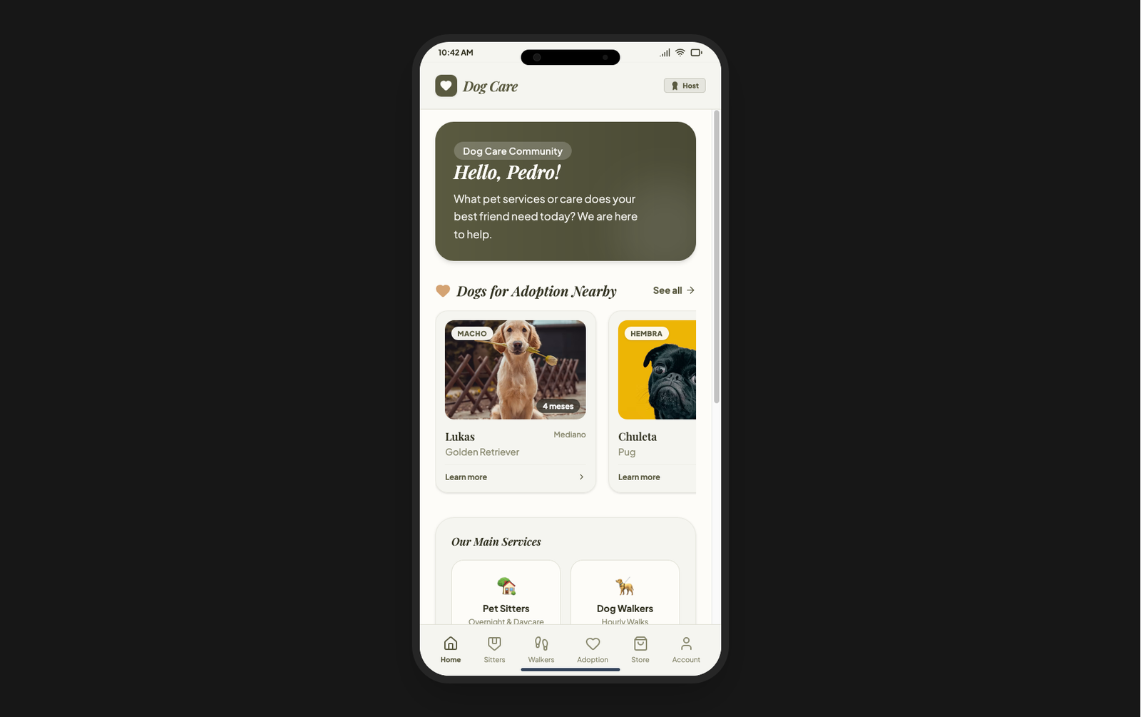 Dog Care app