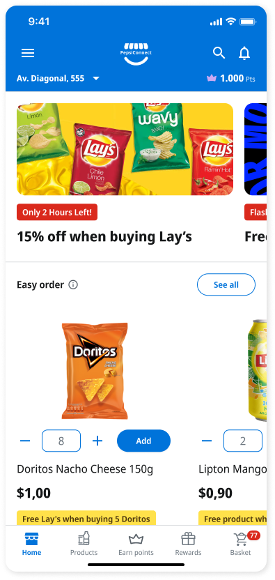 PepsiConnect — store owner home
